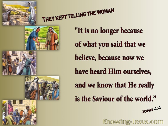 John 4:42 We Know He Is The Saviour (beige)